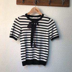 Zara Knit Sweater in Black and White